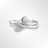 Silver Double Concave Commas Ring