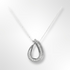 Silver Lyra CZ Pendant & Chain