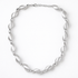 Silver Satin and Polished Collar Necklace on a white background