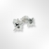 Silver and CZ Star Stud Earrings