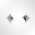 Silver and CZ Star Stud Earrings