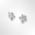 Silver Emerging Shoot Stud Earrings