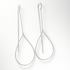 Silver Polished Bobbie Chain Threader Drop Earrings