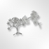 Silver CZ Tree of Life Stud Earrings