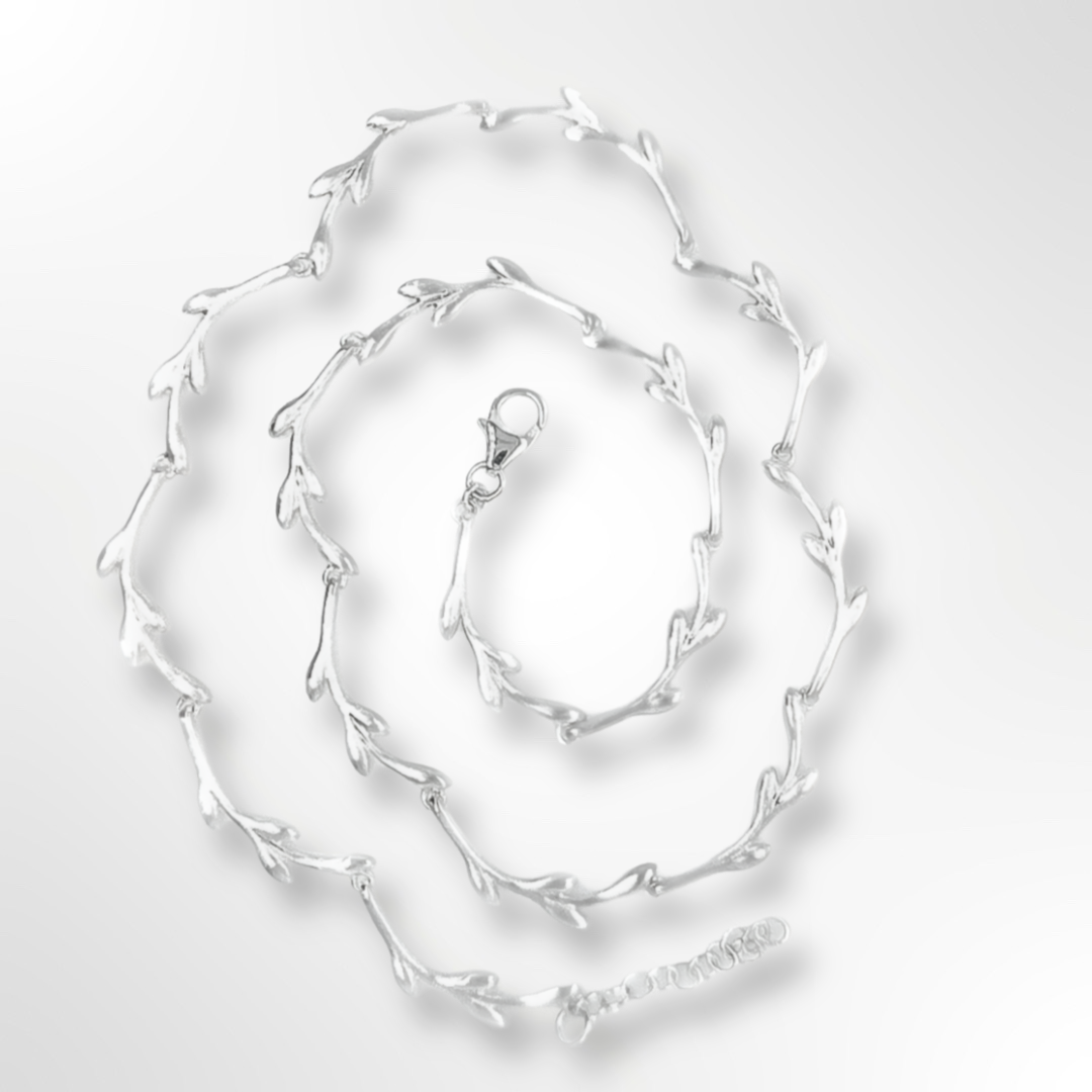 Silver Satin Finish Twig Design  Bracelet