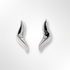 Silver Wave Stud Earrings