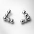 Sterling Silver Diamond Chevelle Earrings on a grey background