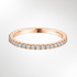 Full Diamond Claw Set Wedding Ring Rose Gold 1.7mm