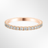 Full Diamond Claw Set Wedding Ring Rose Gold 2.0mm