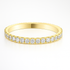 Full Diamond Claw Set Wedding Ring Yellow Gold 2.0mm