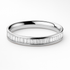 White gold ring with baguette-cut diamonds on a white background