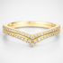 Yellow Gold Diamond Wedding Ring on a white background